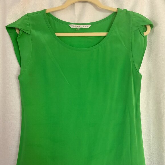 Green Trina Turk Blouse - Picture 1 of 3